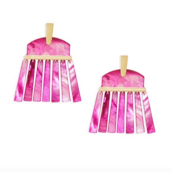 🎉2 x HP!🎉 KENDRA SCOTT Magenta Layne Earrings - Picture 7 of 11